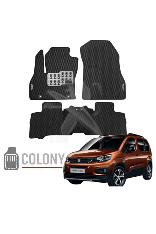 Peugeot Rifter 2018-2023 Hücreli Premium Eva Paspas Seti Tam Set Paspas Takımı