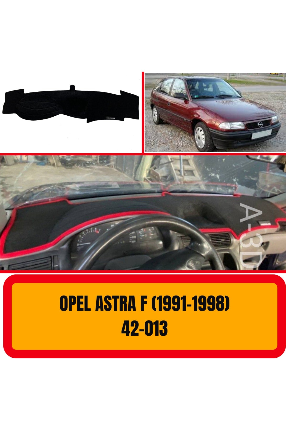 Opel Astra F 1991-1998 3D Torpido Koruyucu