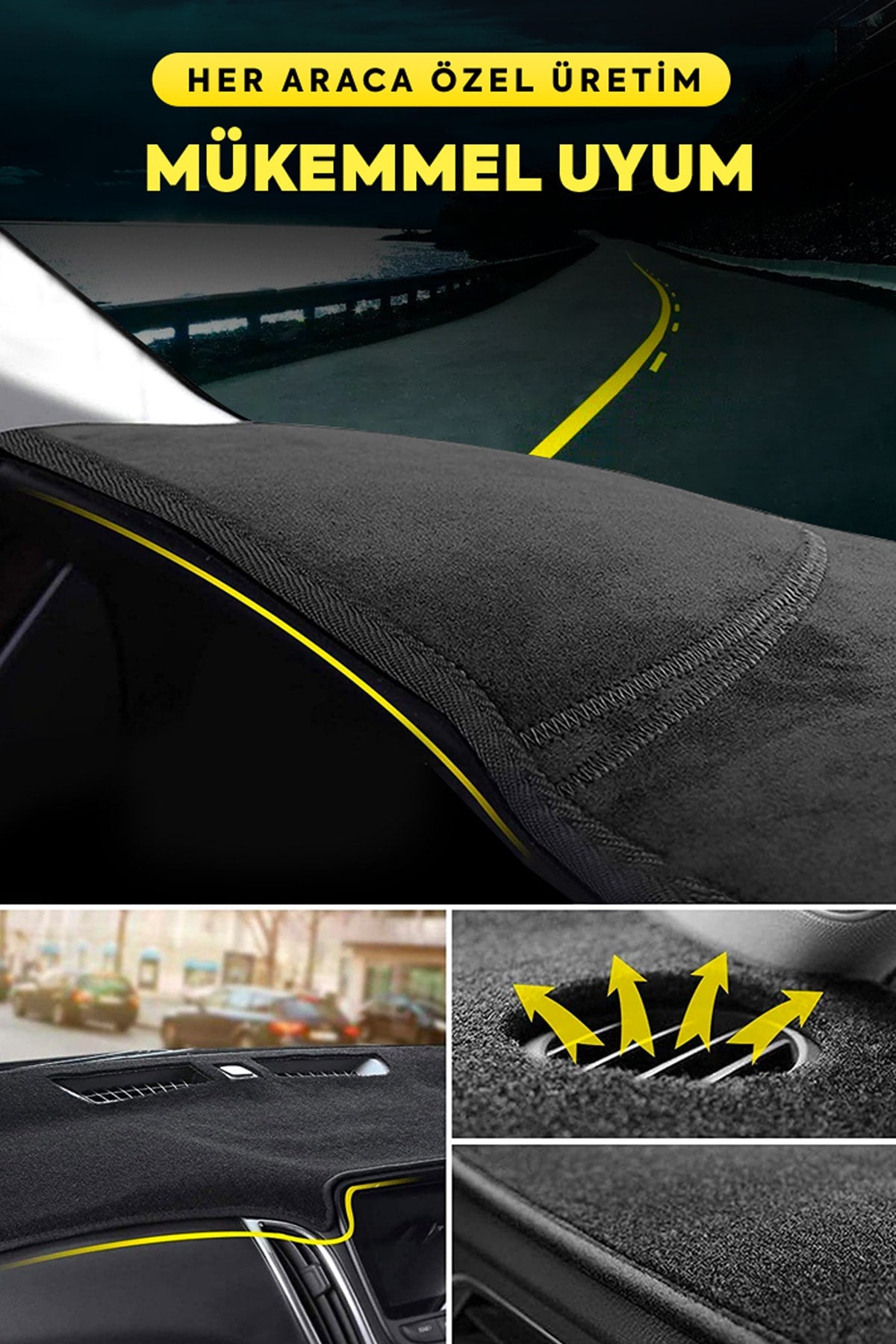 Peugeot Partner Kapaklı 3D Torpido Koruyucu Kılıf