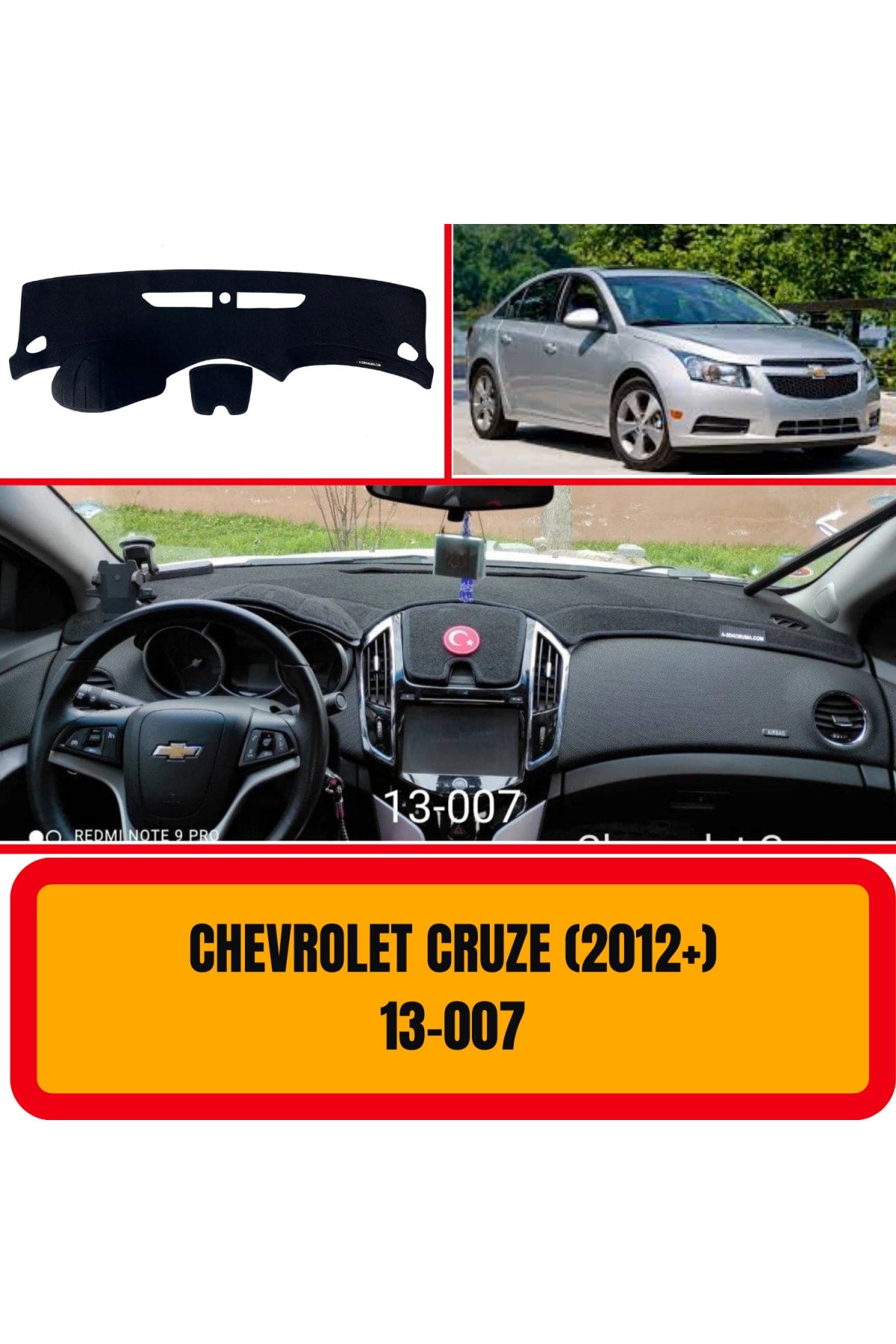 CHEVROLET CRUZE 2012+ 3D Torpido Koruyucu