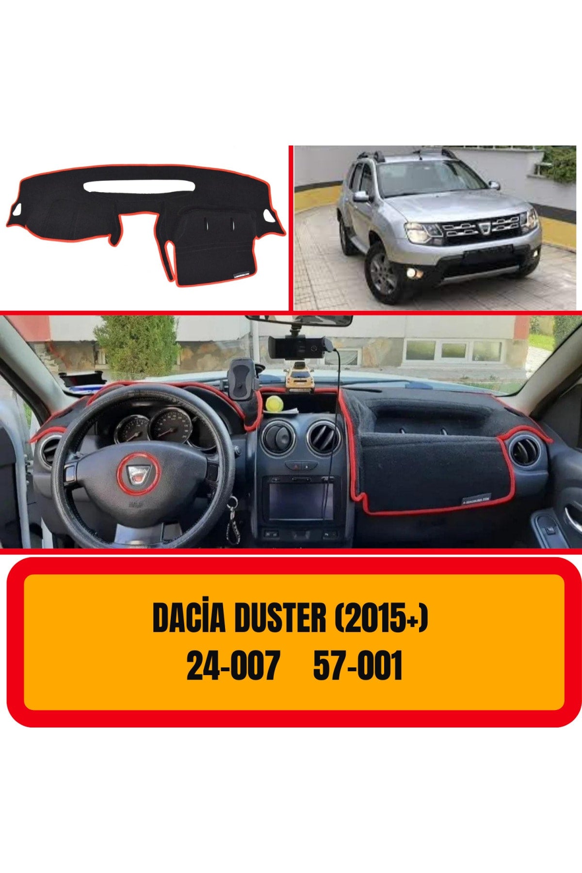 Dacia Duster 2015-2020 3D Torpido Koruyucu Kılıf