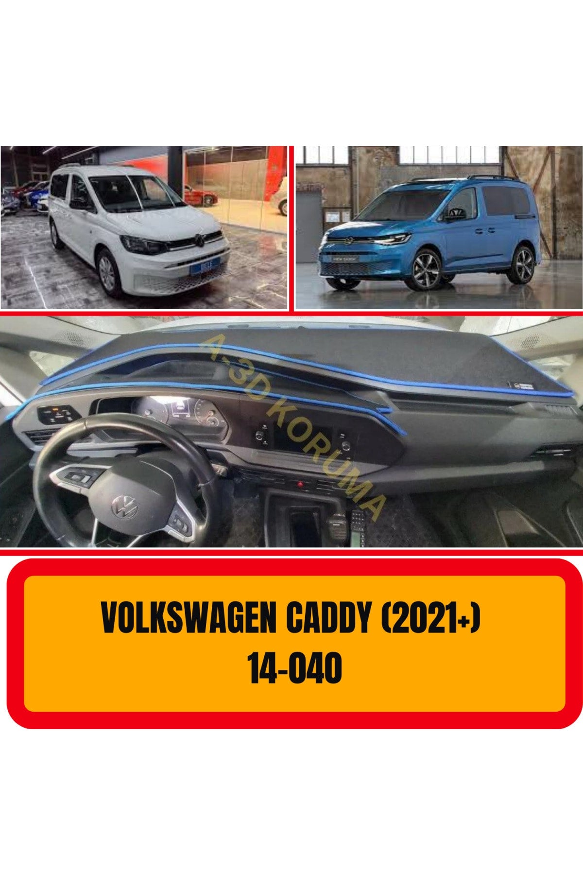 VOLKSWAGEN CADDY 2021+ 3D Torpido Koruyucu Kılıf