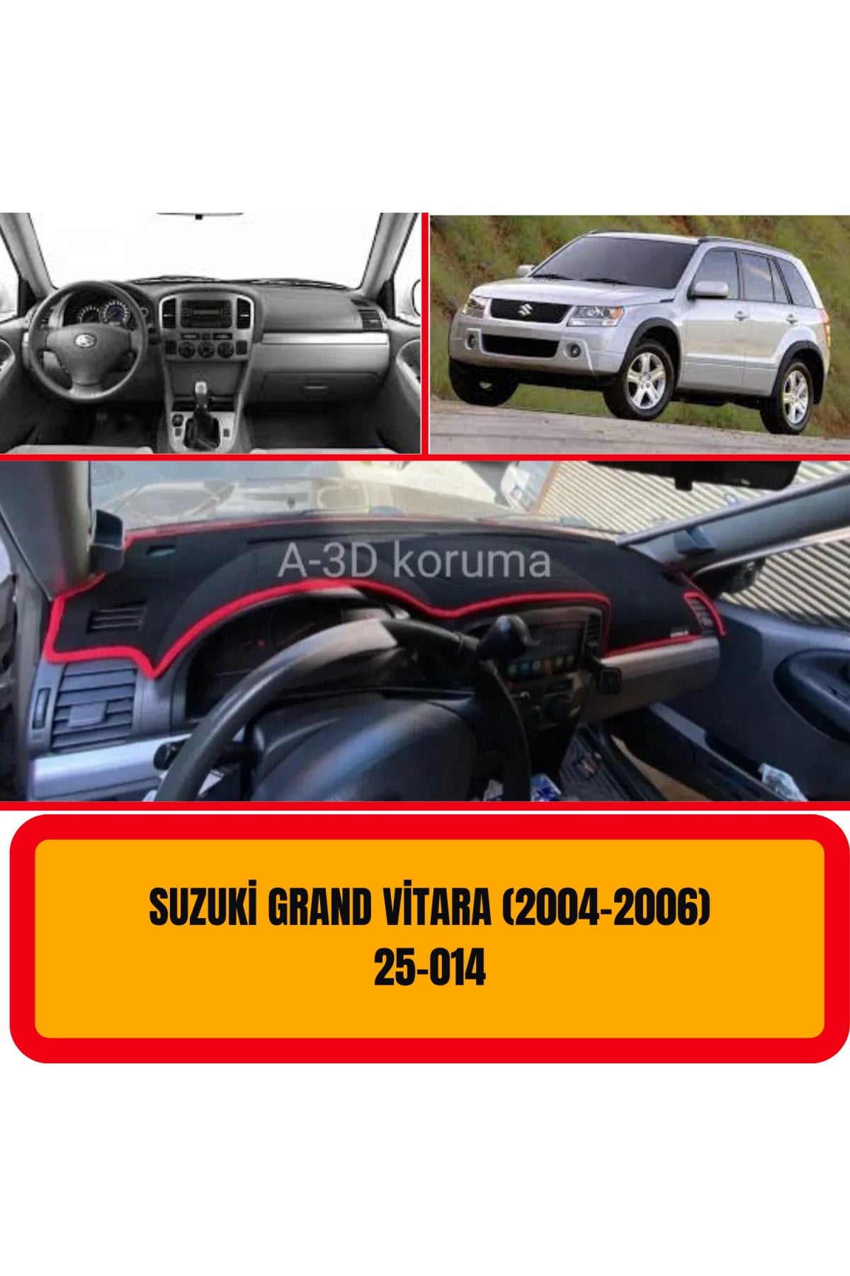 Suzuki Grand Vitara 2004-2006 3D Torpido Koruyucu Kılıf