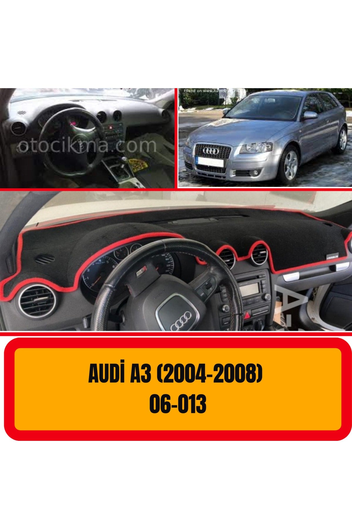 AUDI A3 2004-2008 3D Torpido Koruyucu Kılıf