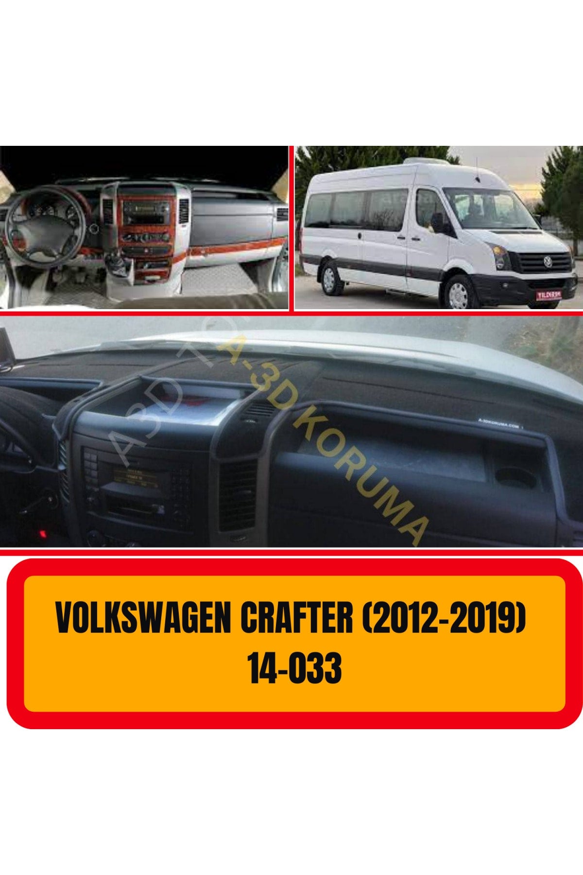 Volkswagen Crafter 2012-2019 3D Torpido Koruyucu