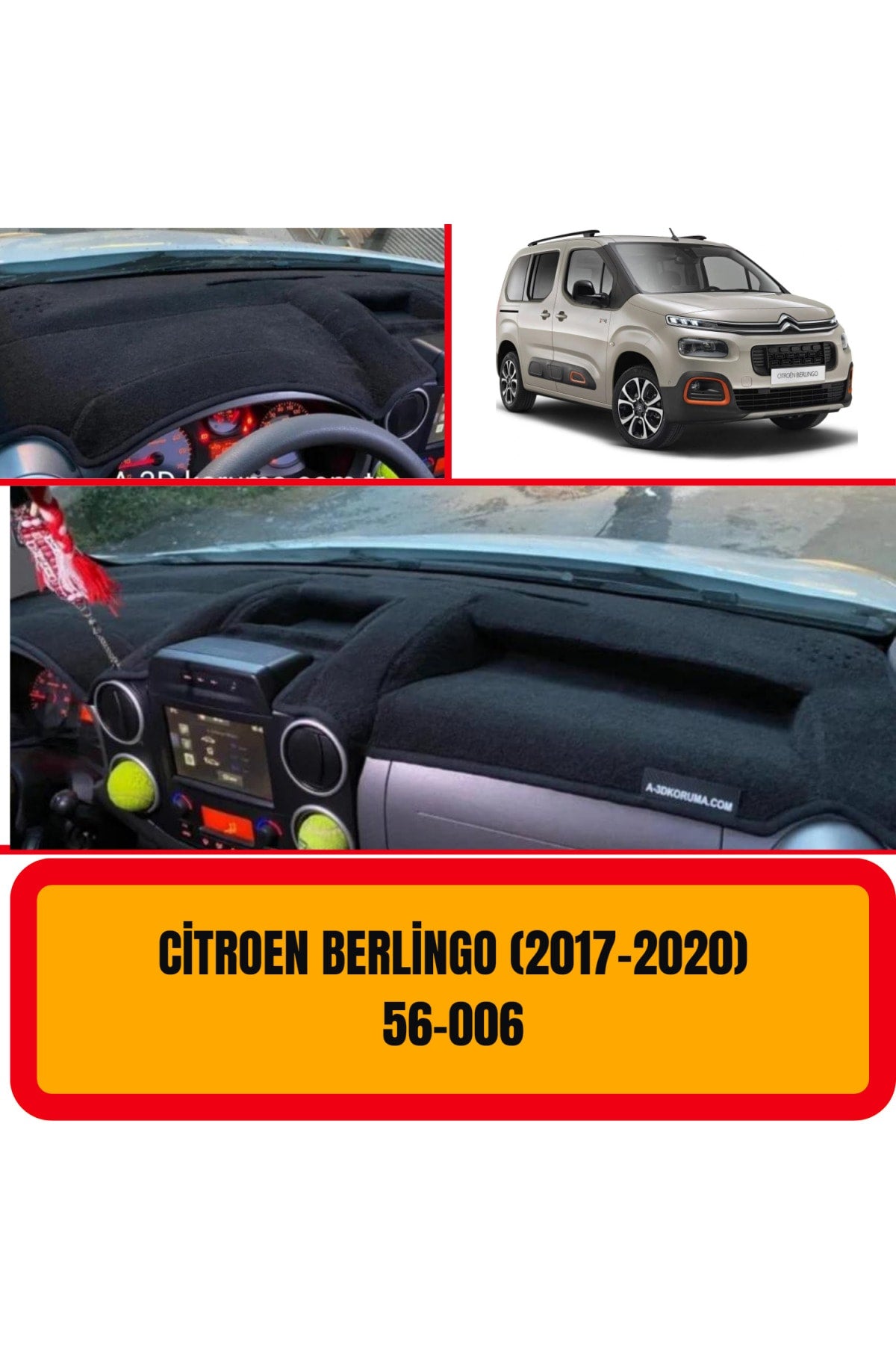 Citroen Berlingo 2017-2020 3D Torpido Koruyucu