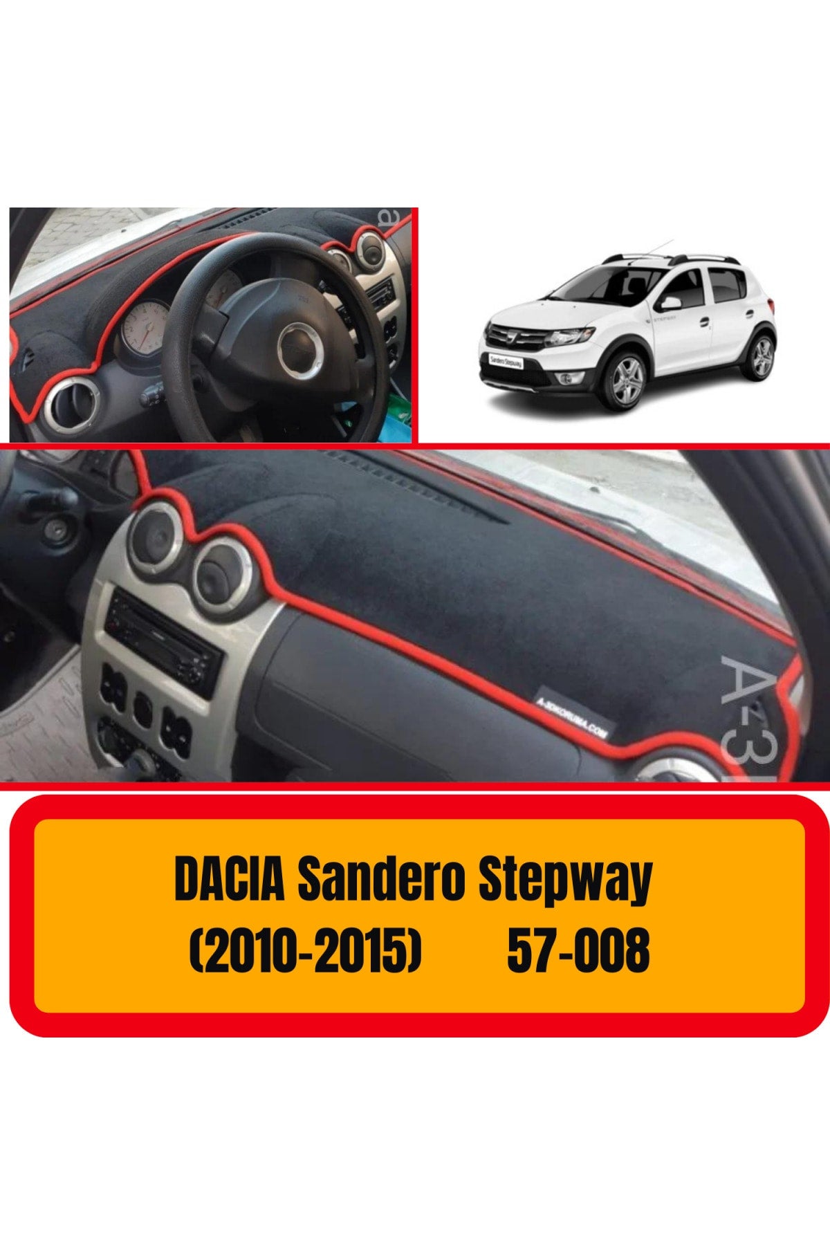 DACİA SANDERO STEPWAY 2010-2015 3D Torpido Koruyucu