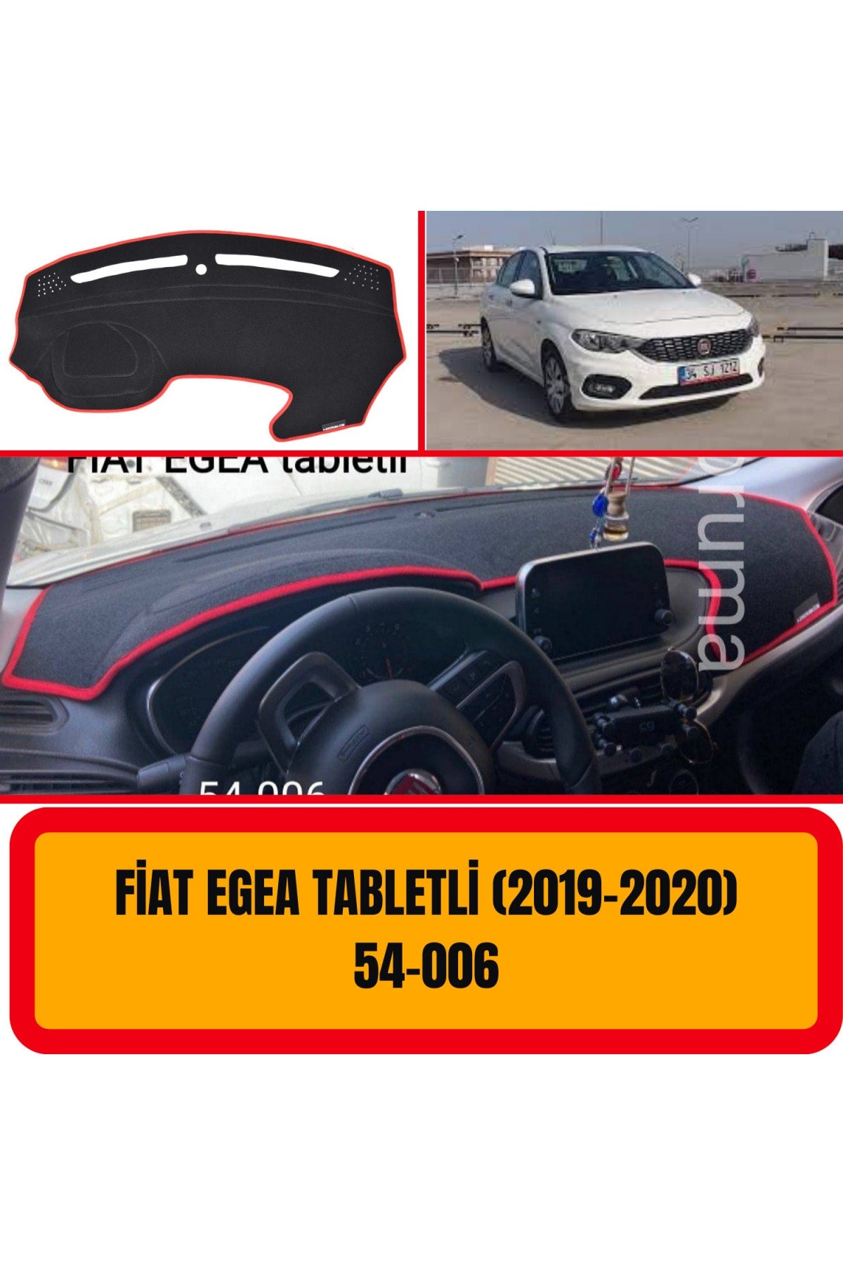 Fiat Egea 2015-2020 Tabletli 3D Torpido Koruyucu