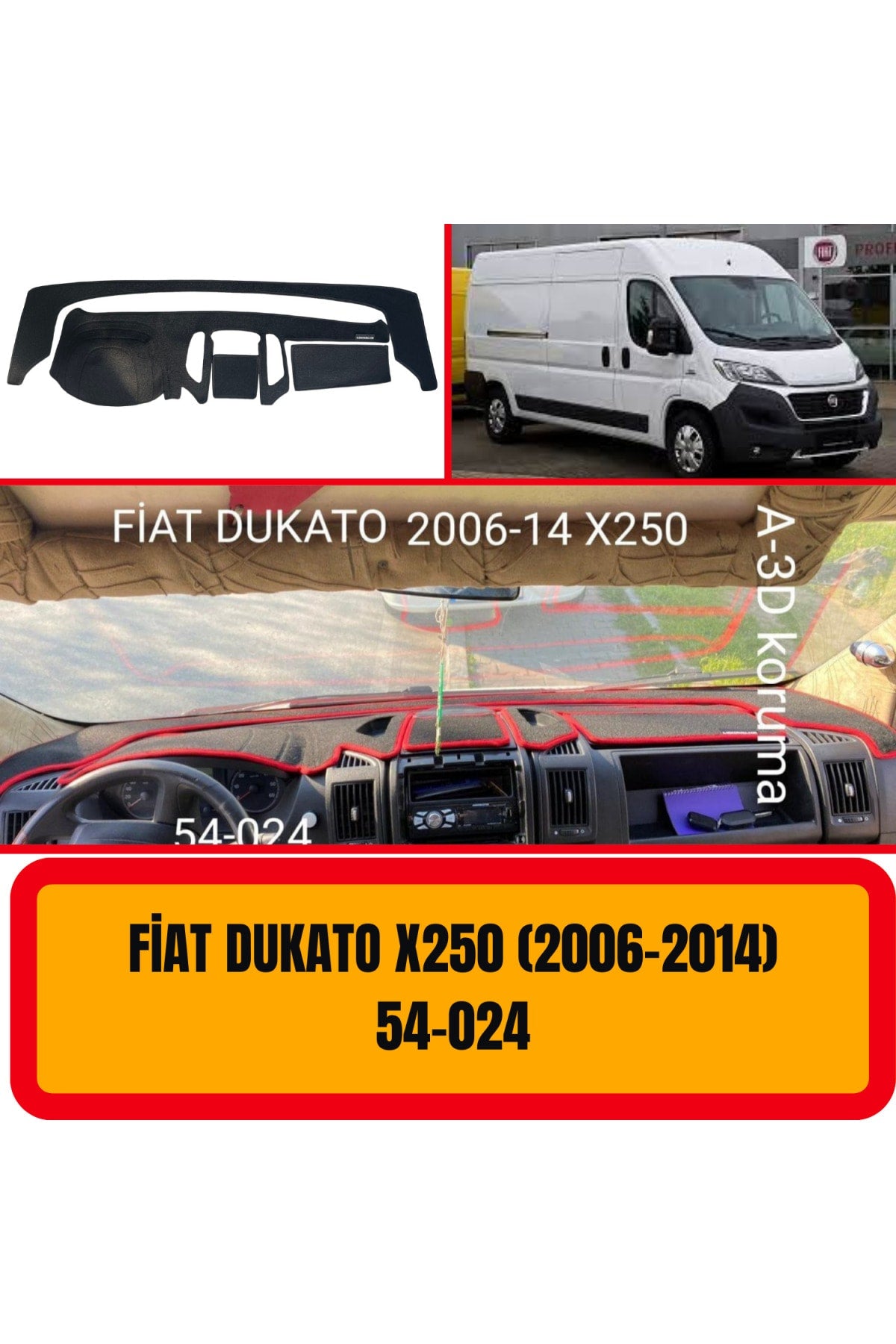 Fiat Dukato 2006-2014 3D Torpido Koruyucu