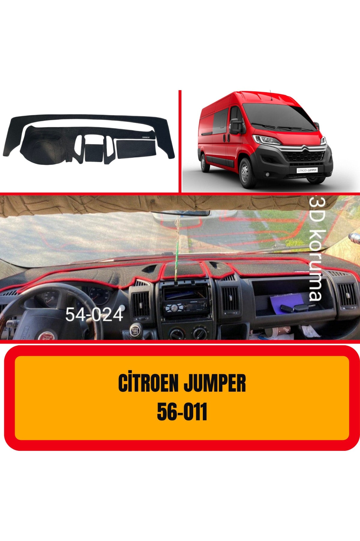 Citroen Jumper 3D Torpido Koruyucu Kılıf