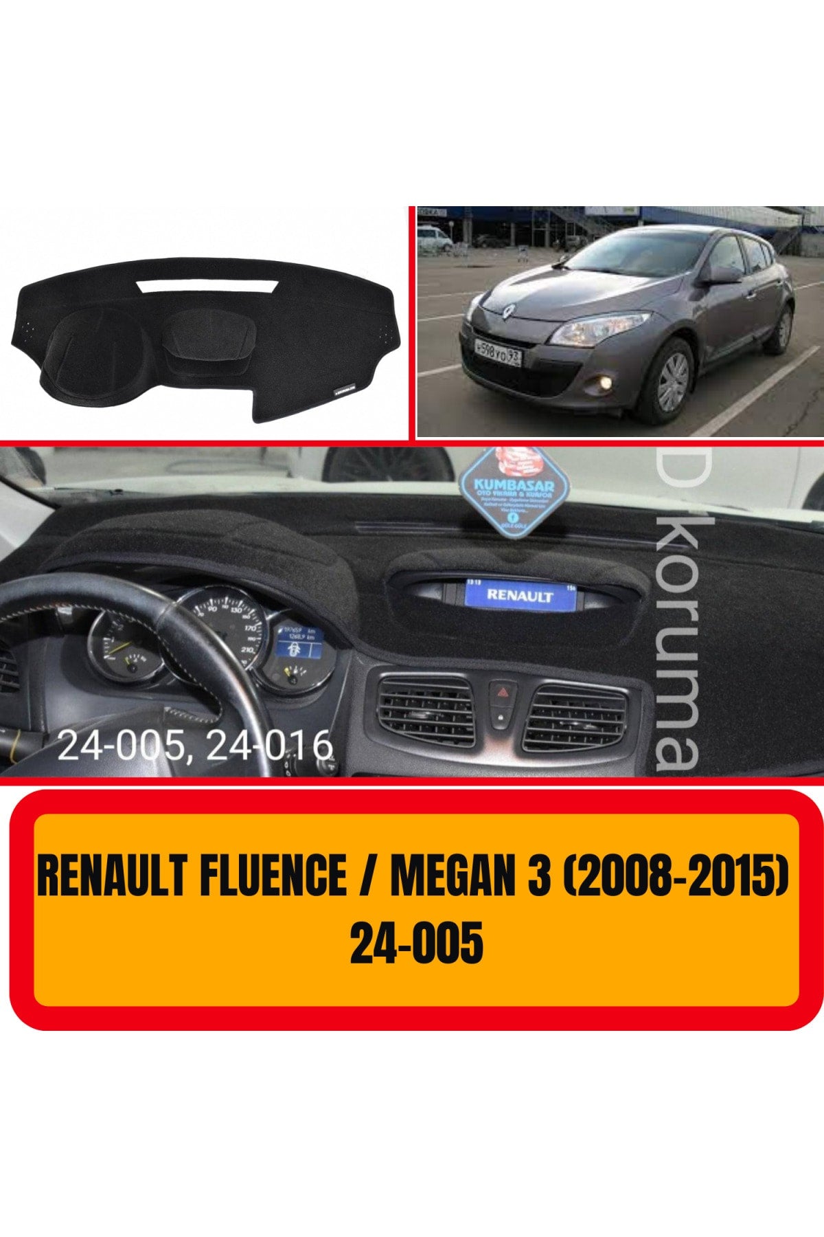 RENAULT MEGANE 3 2008-2015  3D Koruyucu Kılıf