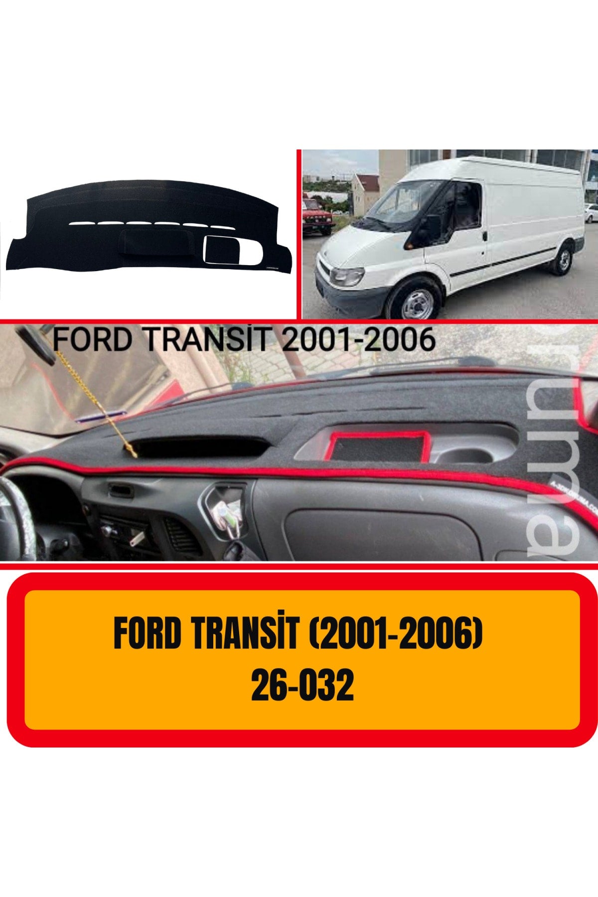 Ford Transit 2001-2006 3D Torpido Koruyucu