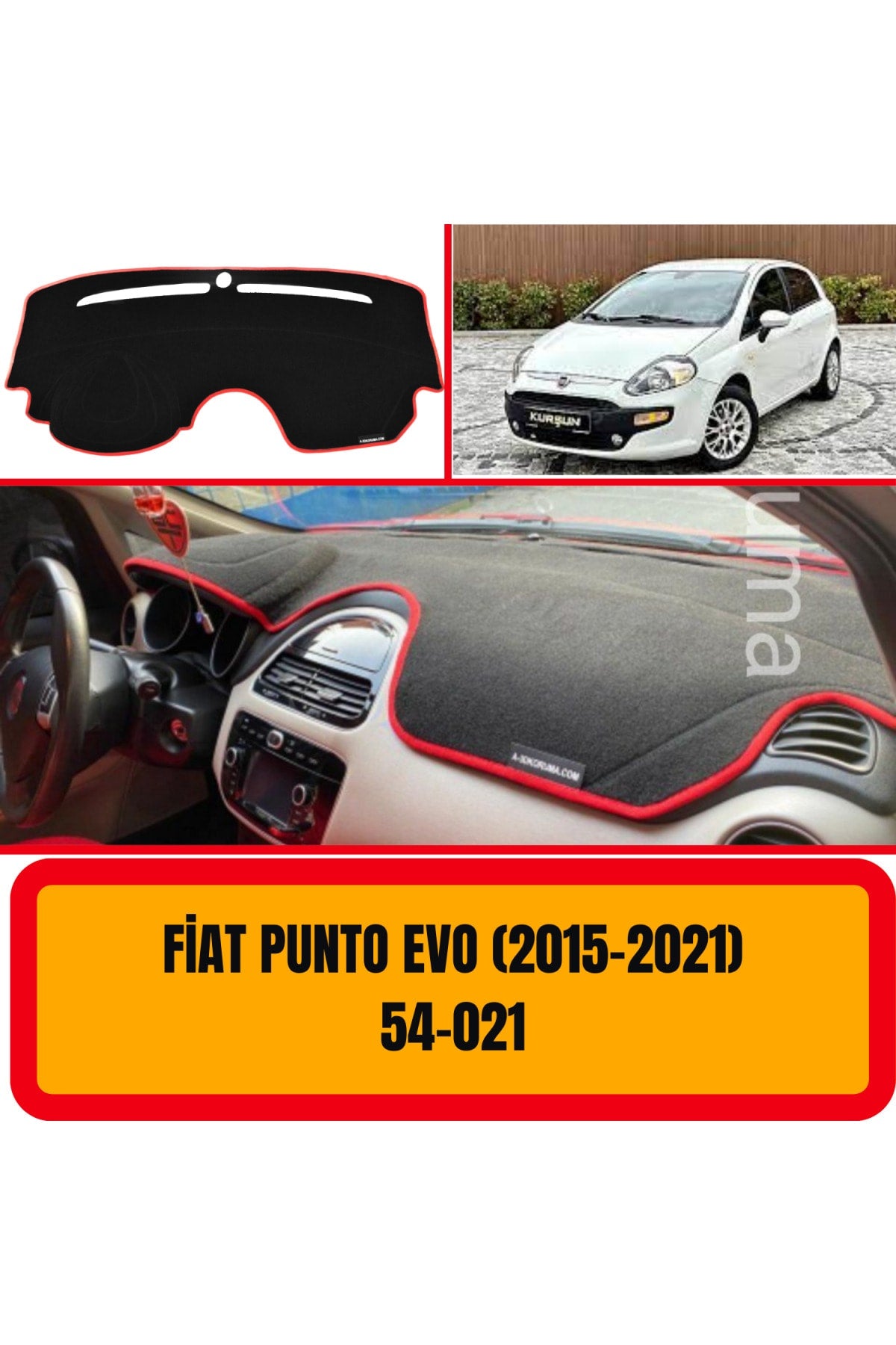 Fiat Punto Evo 2015-2021 3D Torpido Koruyucu