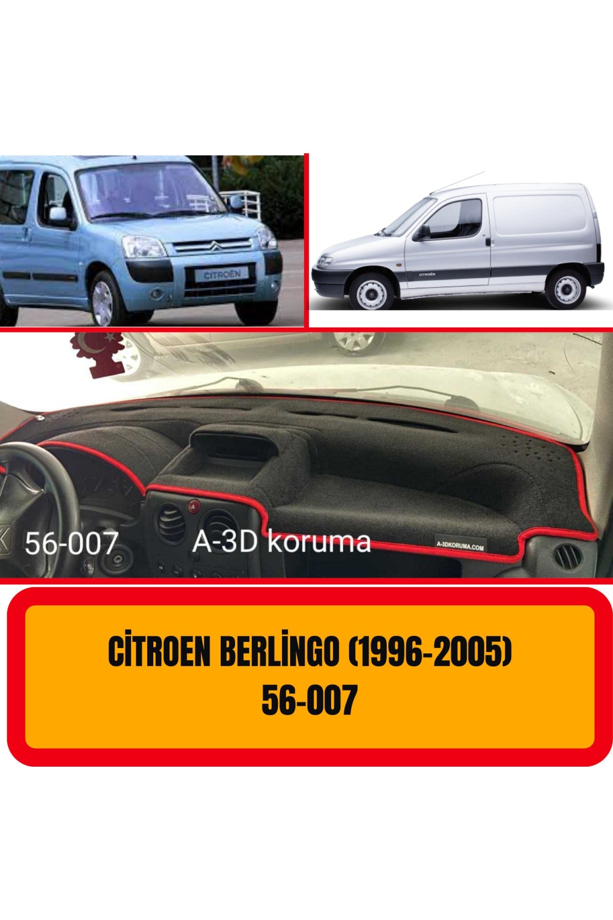 Citroen Berlingo 1996-2005 3D Torpido Koruyucu