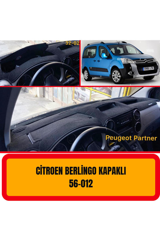 Citroen Berlingo Kapaklı  3D Torpido Koruyucu Kılıf