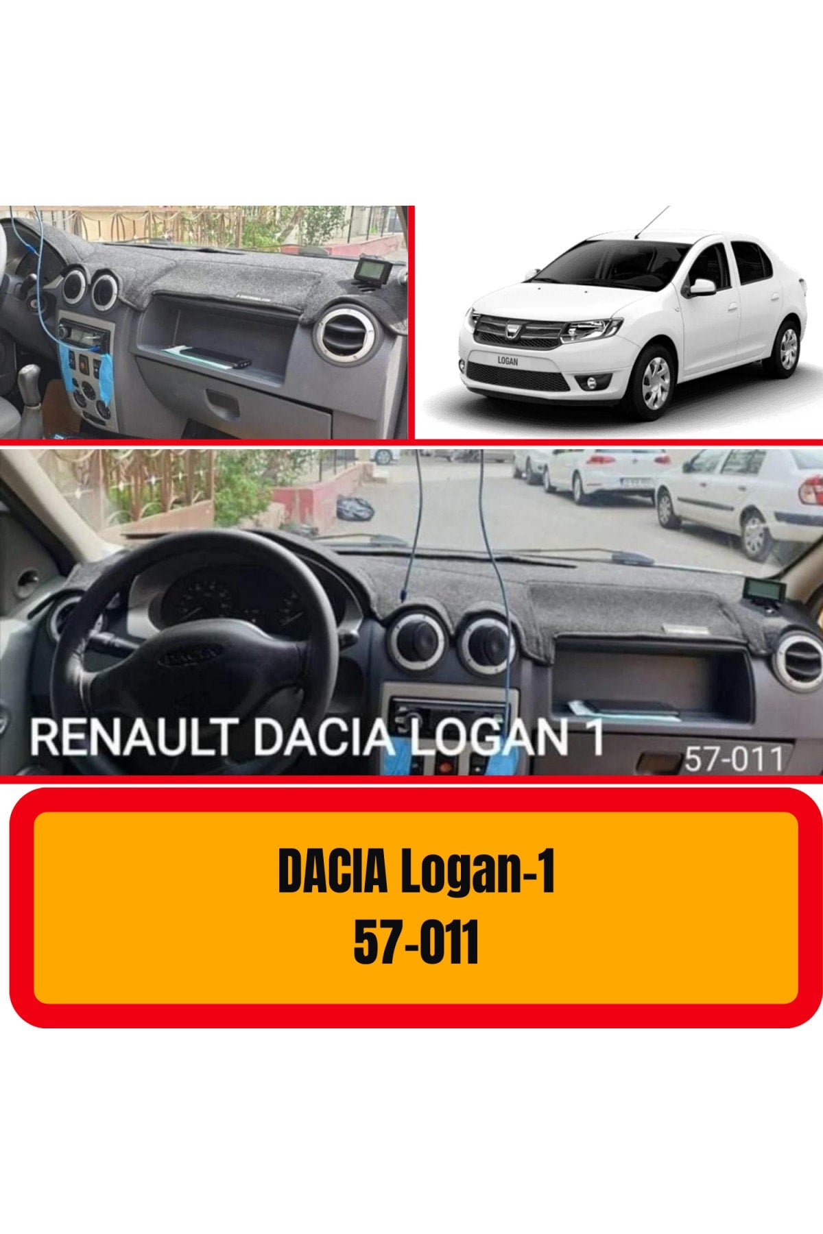 Dacia Logan 1  3D Torpido Koruyucu Kılıf