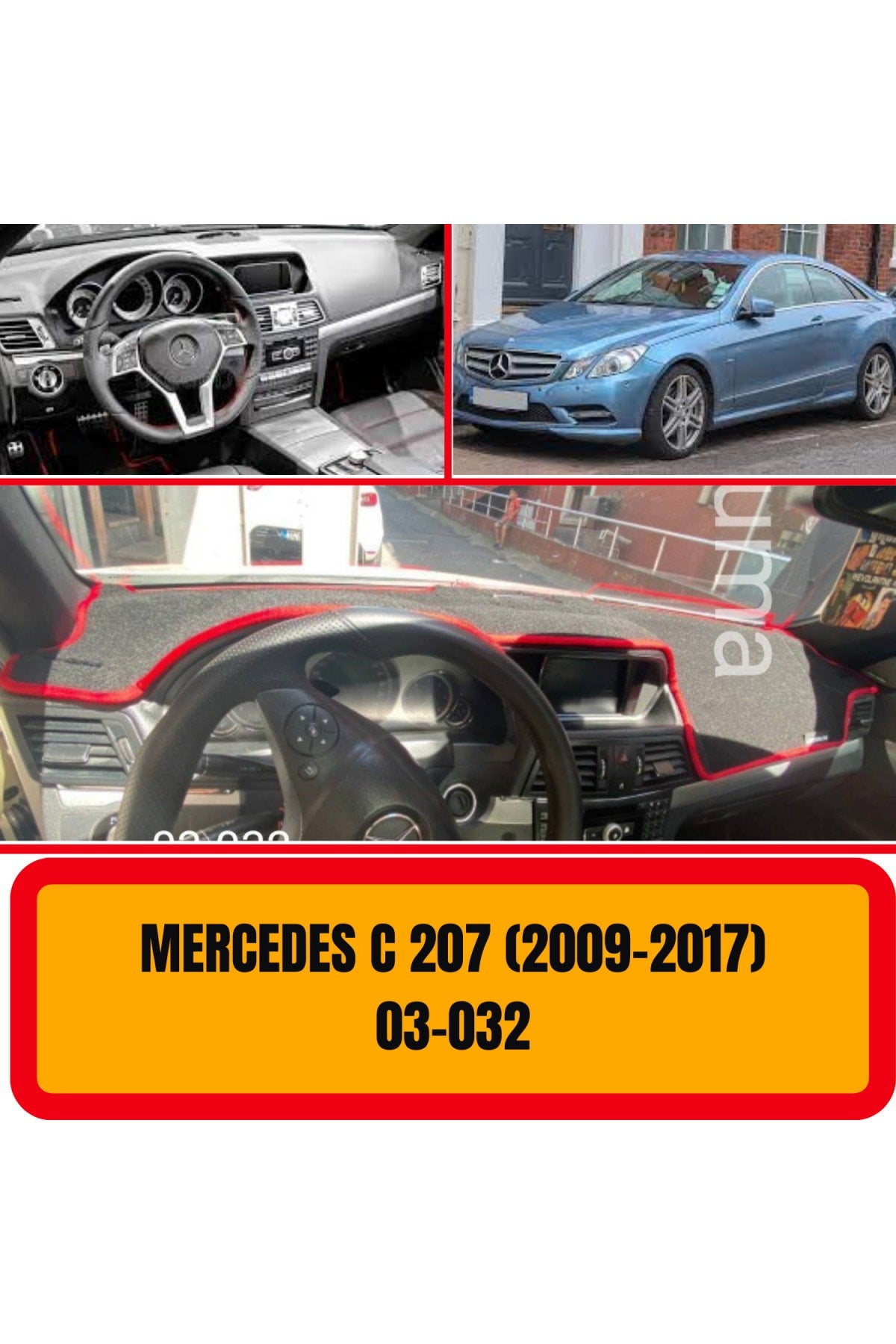 Mercedes -Benz C207 2009-2017 3D Torpido Koruyucu Kılıf