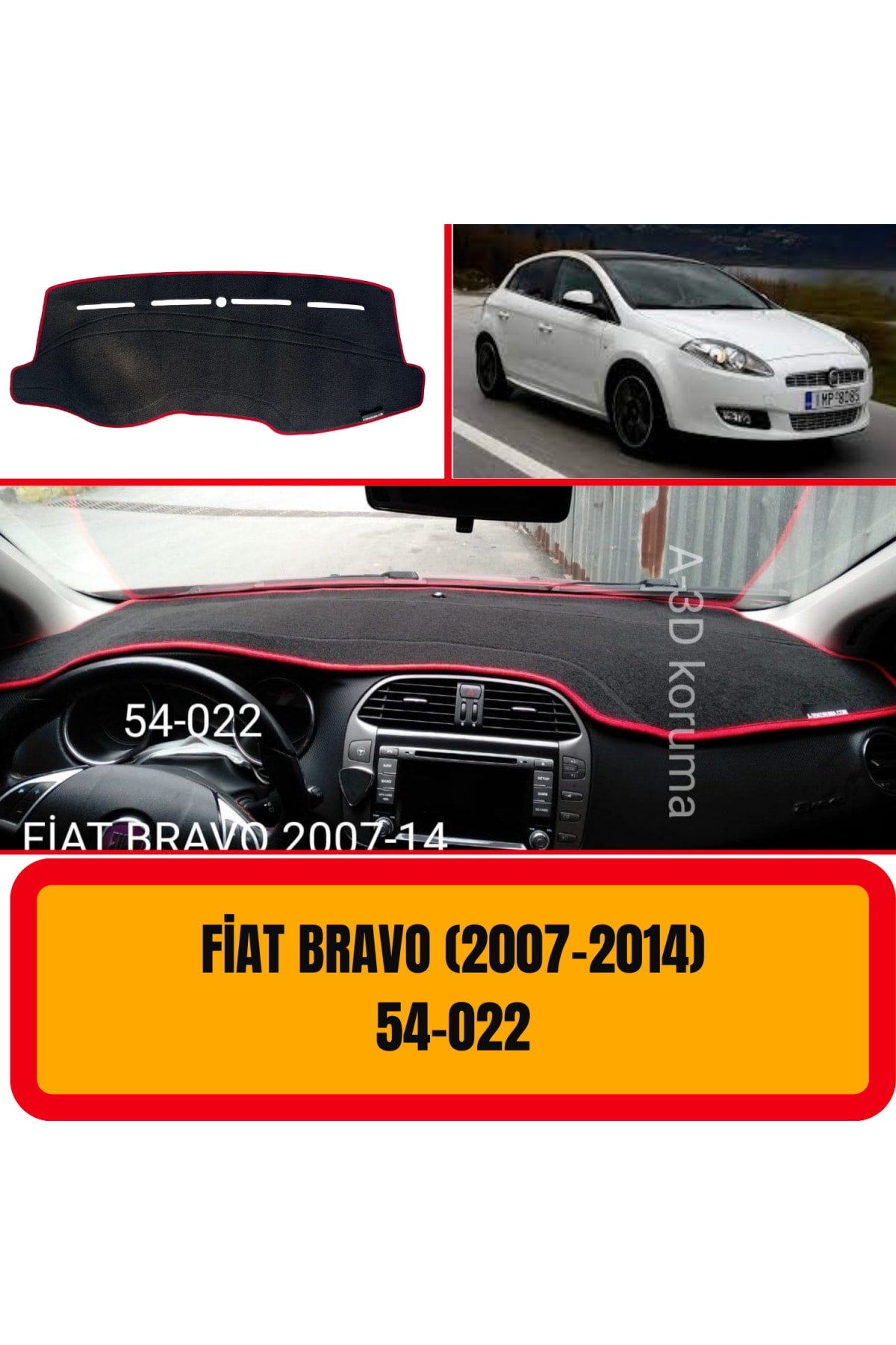 Fiat Bravo 2007-2014 3D Torpido Koruyucu