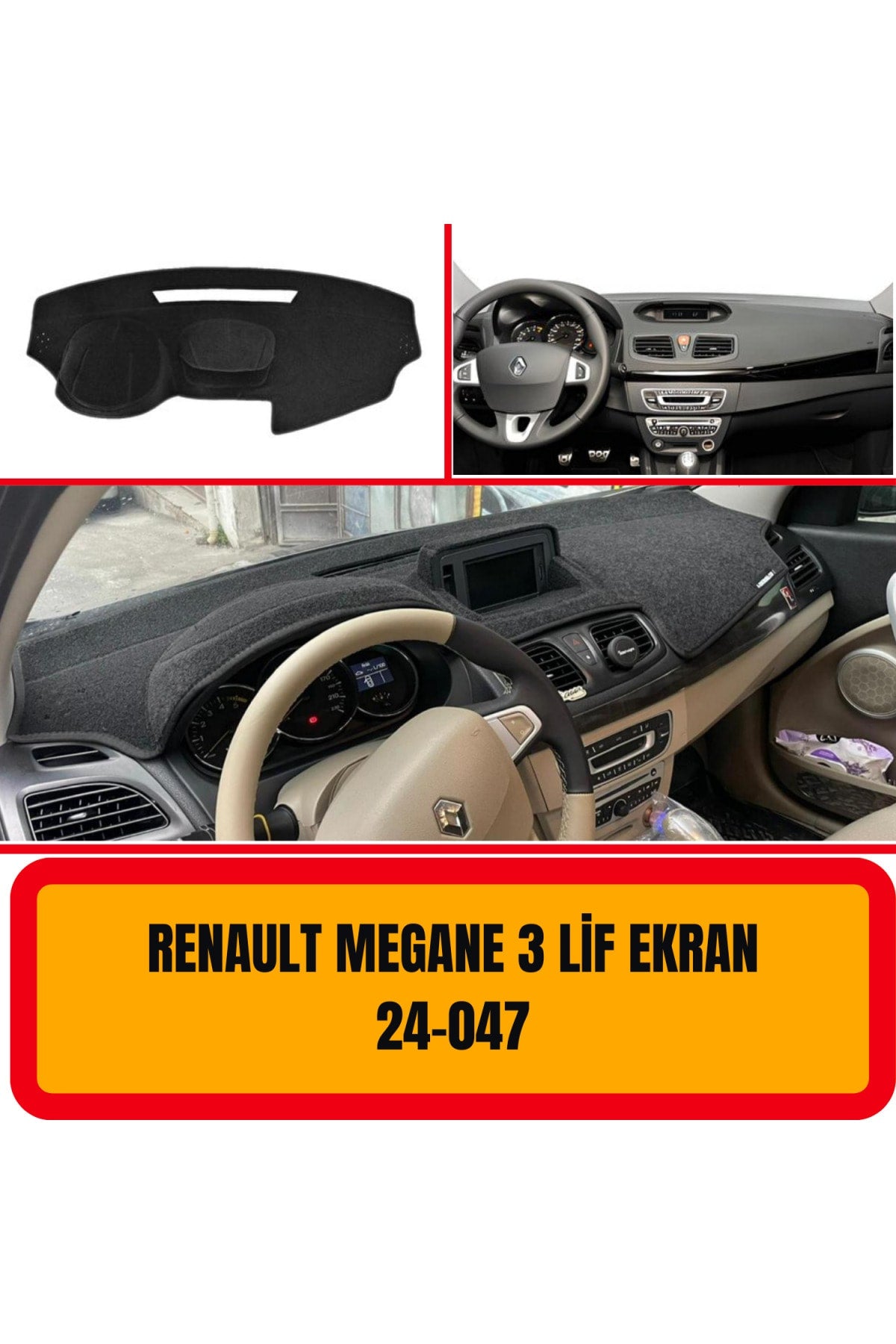 RENAULT MEGANE 3 LİF EKRAN 3D Koruyucu Kılıf