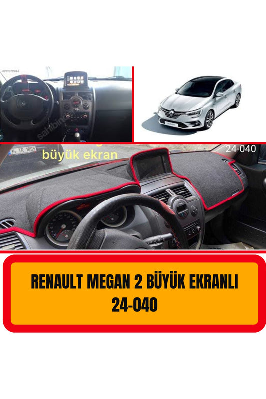 Renault Megane 2 Büyük Ekran Ön Göğüs / Panel / Torpido Koruması - Kılıfı