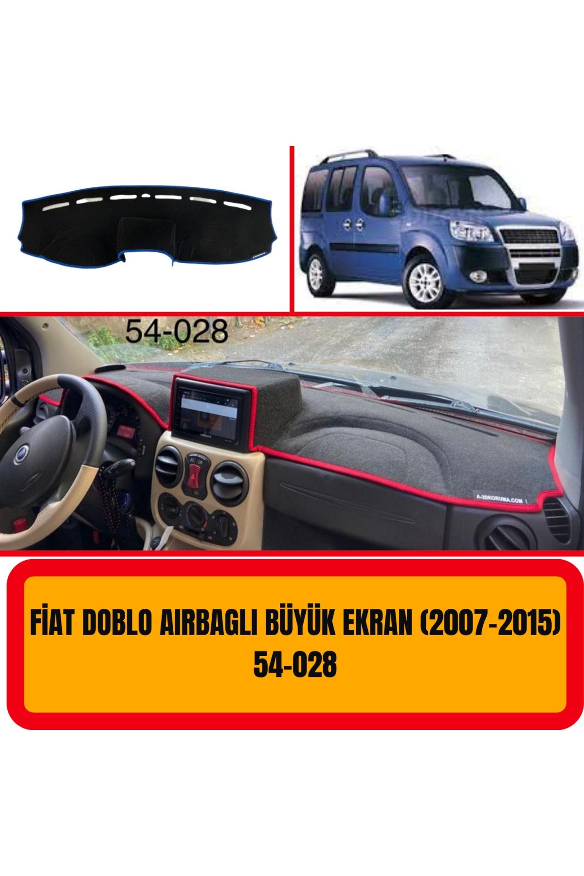 FİAT DOBLO DOUBLE EKRAN 3D Torpido Koruyucu